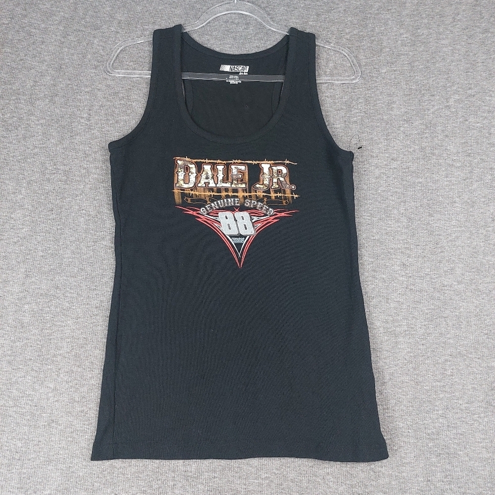 NASCAR FOR HER WOMENS BLACK RACER BACK TANK TOP DALE JR. 88 SZ 2XL NWOT